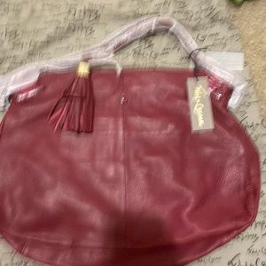Leather satchel bag